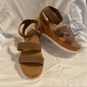 TORRID Taupe Platform Sandals